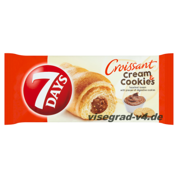 7Days Croissant Cream&Cookies oříšek&sušenky 20x60g - Nuss +Kekse